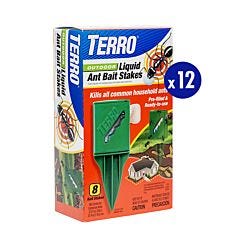 TERRO® Outdoor Liquid Ant Bait Stakes - 12-Packs